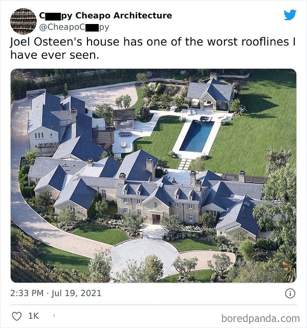 8. Дом проповедника Джоэла Остин с уродливыми крышами