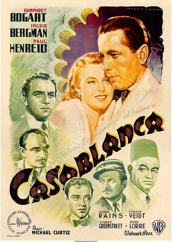 4. Hollywood'un klasiklerinden sayılan, Micheal Curtiz'in 1942 yapımı dillere destan filmi Casablanca'nın afişinin 478.000$'lık satış fiyatı da dudak uçuklatan cinsten!