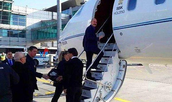 6. İçişleri Bakanı Süleyman Soylu’nun, 'kara para aklama' suçlamasıyla Avusturya'da tutuklanan Sezgin Baran Korkmaz'ın uçağına binerken çekilmiş görüntüsü ortaya çıktı.
