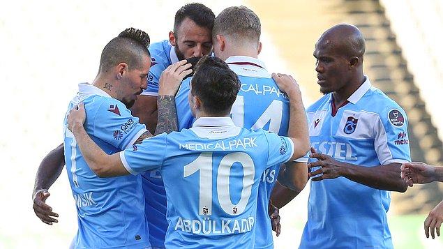 Trabzonspor, 17. dakikada Djaniny'nin penaltı ve 62. dakikada Abdülkadir Ömür'ün ceza sahası dışından şık golüyle rakibini 2-0 mağlup etti.