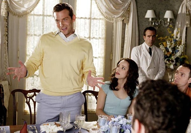 16. 'Wedding Crashers' Sack karakterini canlandıran Bradley Cooper