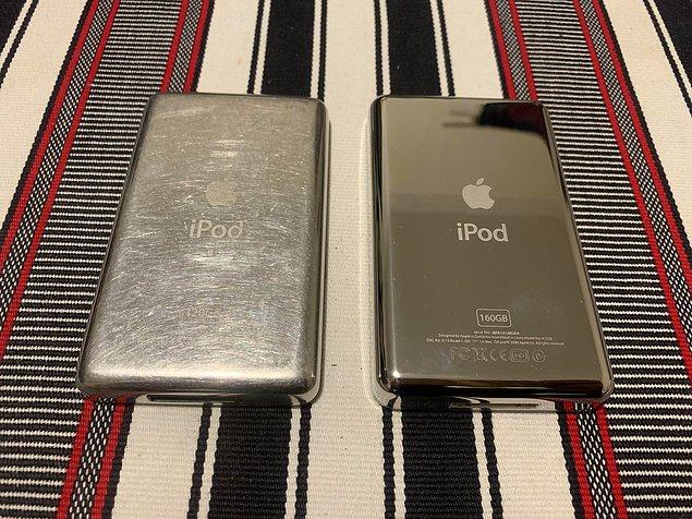 19. "12 yıllık bir iPod, yenilenmiş bir iPod ile karşılaştırılınca ortaya bu görüntü çıkıyor."