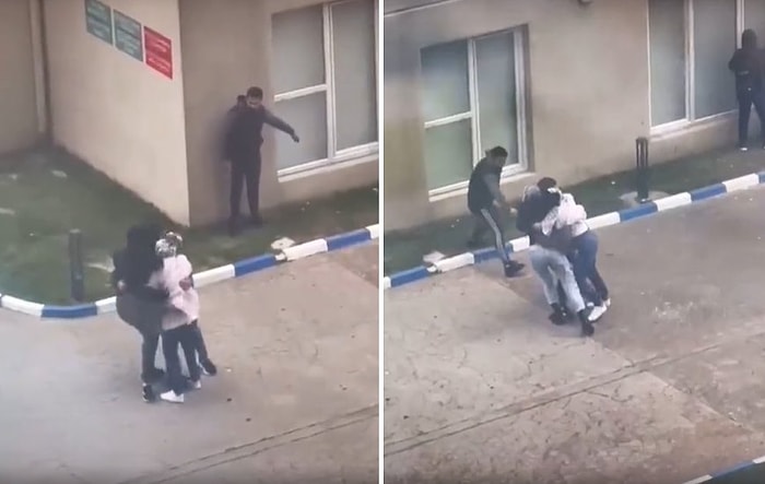 İstanbul'daki Şiddetli Fırtınaya Birbirlerine Kenetlenerek Direnen Gençlerin Viral Olan Görüntüleri