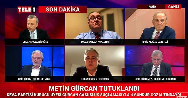 Bunun üzerine Sedat Peker'in avukatı Ersan Barkın Tele1 kanalında canlı yayına bağlandı ve şunları aktardı;