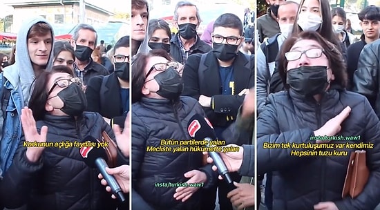 'Korkunun Açlığa Faydası Yok' Diyen Kadın: 'Bütün Partiler, Meclis, Hükümet Yalan Tek Gerçek Halkın Kendisi'