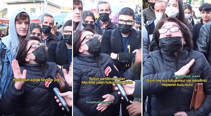 'Korkunun Açlığa Faydası Yok' Diyen Kadın: 'Bütün Partiler, Meclis, Hükümet Yalan Tek Gerçek Halkın Kendisi'