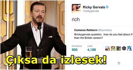 Bu Dizi Tutar! Komedyen Ricky Gervais'in Tweetlerinden Oluşan Bir Dizi Yapılıyor