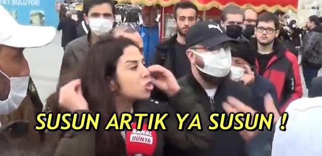 Ekonomiyi eleştiren gence bir başka dayı ise 'Propaganda yapma' dedi, bir başkası ise telefonunu göster dedi.