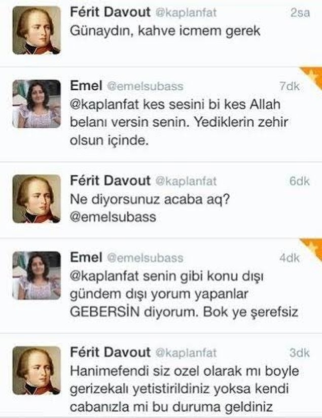 12. Konu dışı, gündem dışı yorum yapanlar GEBERSİN diyor.