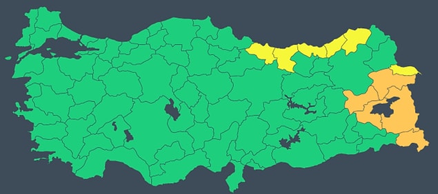 Kuvvetli Yağış Uyarısı