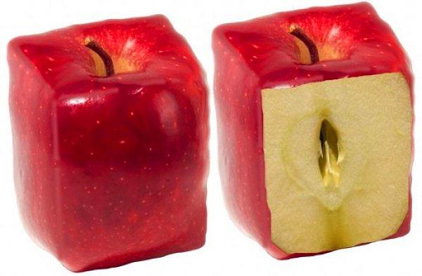 2. Kare karpuzlara olan dünya çapında ilgi artınca başta elmalar olmak üzere diğer meyvelere de farklı şekiller vermeye başlamışlar.