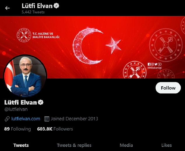İstifa eden Lütfi Elvan, profilinden 'Hazine ve Maliye Bakanı' ibaresini kaldırdı.