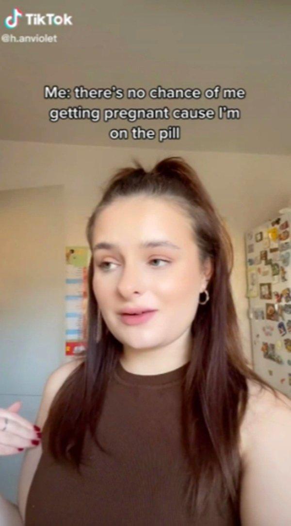 TikTok kullanıcısı 23 yaşındaki Hannah Violet, hamileliğini doğumdan 50 dakika önce öğrendiğini anlattığı videosu ile viral oldu.
