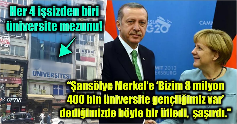 Şöyle Bi' Üfleyip Şaşırdık! Türkiye'de Her Bin Kişiden 95'i Üniversiteli... Peki Ama İşsizlik Neden Düşmüyor?