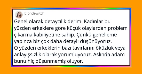Kadınlarda Olup Erkeklerde Olmadığı İddia Edilen Özelliklerden Hangilerine Katılıyorsunuz?