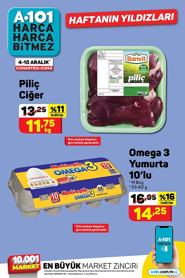 Piliç Ciğer 11,75 TL.