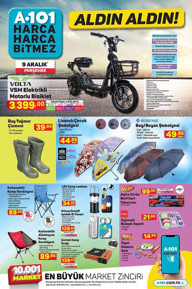 Volta VSM Elektrikli Motorlu Bisiklet 3,399 TL.