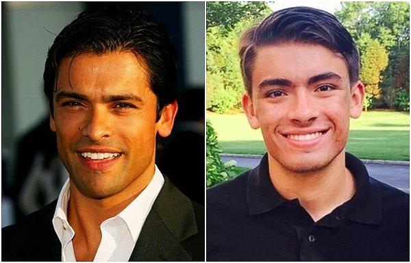 21. Mark Consuelos'un gençliği ve oğlu Michael Consuelos.