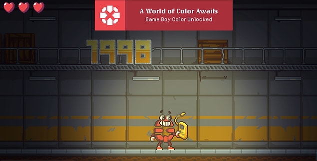 8-bit grafiklere sahip bu retro esintili mini video oyunu ise bizleri oyun dünyasının tarihinde keyifli bir yolculuğa çıkartıyor.