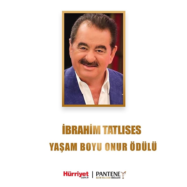 Ancak hiç kuşkusuz gecenin en çok tartışılan ödülü buydu; 5 Aralık Dünya Kadın Hakları Günü'nde İbrahim Tatlıses'e 'yaşam boyu onur' ödülü verildi!