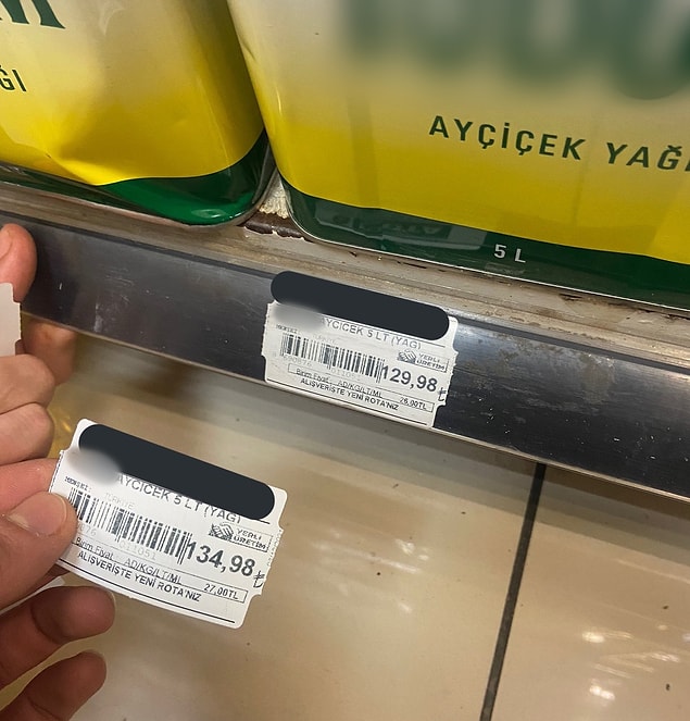 Ardından da 1 saat içinde ürünün fiyatı 134.98 TL olarak değiştirildi.