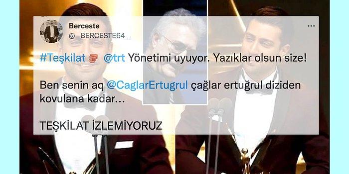 Ödül Töreninde Tamer Karadağlı'ya Gönderme Yapan Çağlar Ertuğrul'a Sosyal Medyada Aktroll Linci