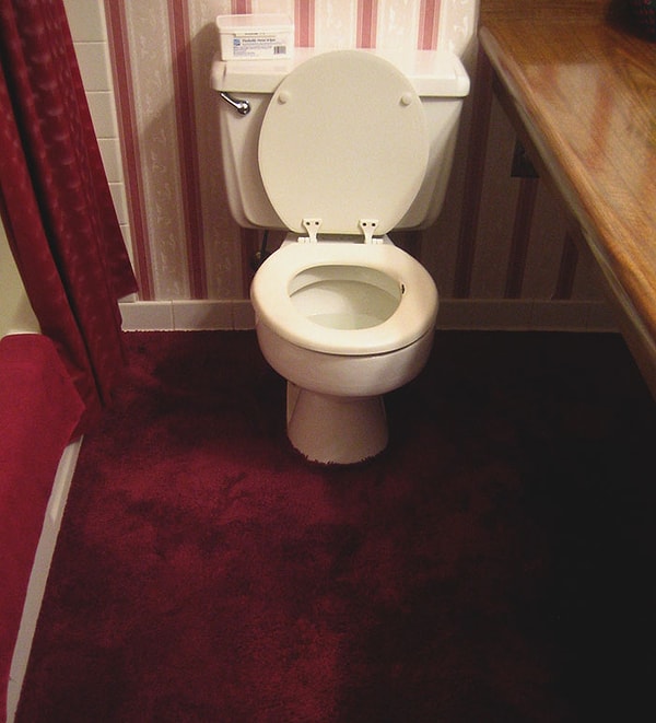 5. Ковролин на кухне или в ванной