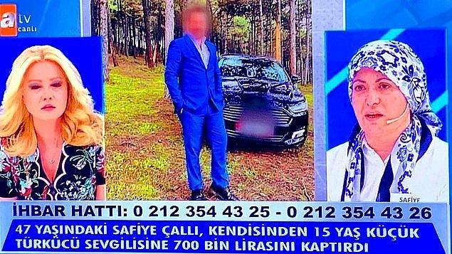 1. Müge Anlı'dan yardım isteyen Safiye Çallı, Facebook'tan tanıştığı kendisinden 15 yaş küçük sevgilisi türkücü Cüneyt tarafından dolandırıldığını iddia etti. Çallı, 2 evini kaptırdığını söyledi.