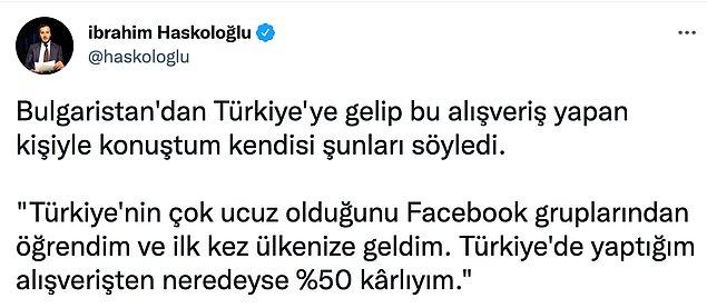 Hatta gazeteci İbrahim Haskoloğlu da bu paylaşımı yapan kişiye ulaştı ve postu atan kişinin fikirlerini sordu;