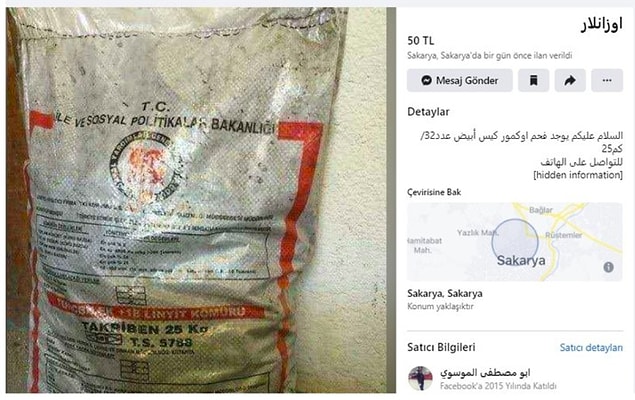 Letgo ve Facebook gibi platformlarda satıyormuş.
