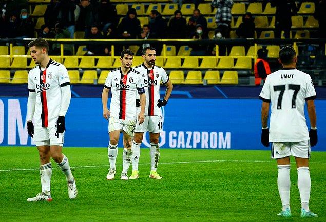 Beşiktaş, Avrupa kupaları tarihinde ilk kez bir grup aşamasını puan alamadan tamamladı.
