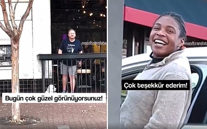 Rastgele İnsanlara İltifat Ederek Günlerini Güzelleştiren Kadının Pozitif Videosu