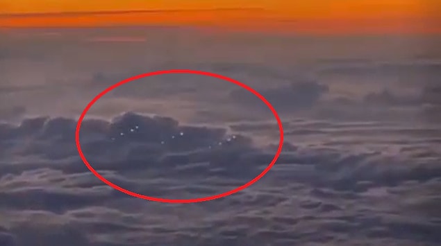 O görüntülerin UFO görüntüsü olabileceği iddia edildi.