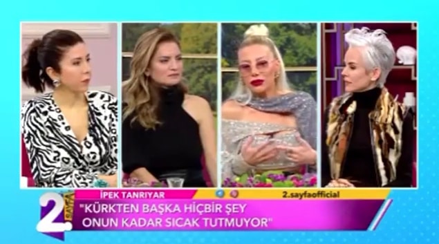 İpek Tanrıyar'ın kürk giyerek canlı yayına gelmesiyle başlayan 'kürk' muhabbeti, herkesin ağzını bir karış açık bırakan bir tartışmaya dönüştü.