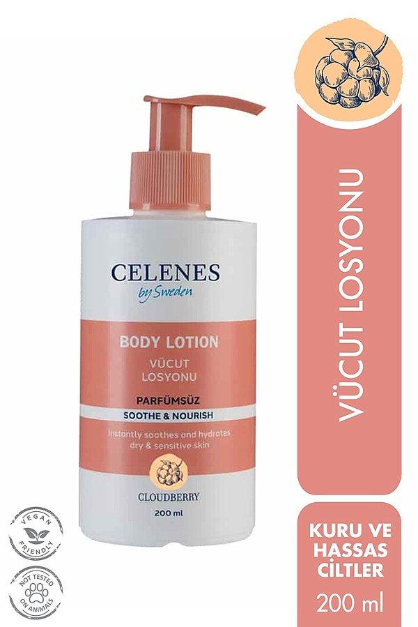 8. Celenes by Sweden vücut losyonu parfümsüz olmasını isteyenler için.