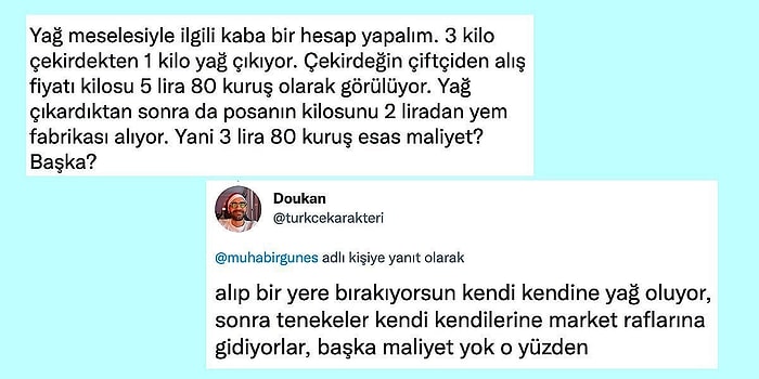 AKP'li Haberci Ayçiçek Yağının Maliyetini Yanlış Hesaplayınca Goygoycuların Diline Düştü