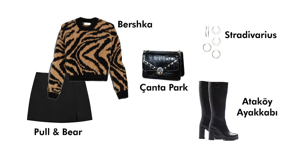 Zebra Desenli Detayları Sevenler Bu Kombin Tam da Size Göre!