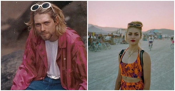 1. Efsanevi şarkıcı Kurt Cobain ve kızı Frances Bean Cobain.