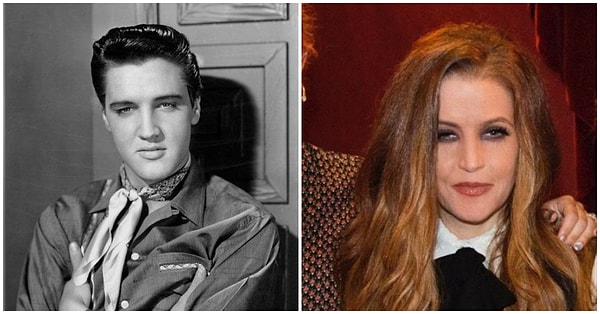 2. Rock'n Roll kralı Elvis Presley ve kızı Lisa Marie Presley.