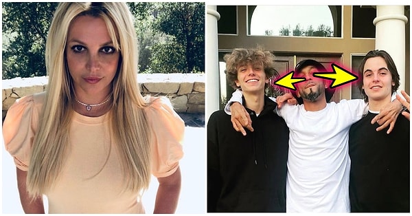 13. Britney Spears ve oğulları Sean Preston Federline ve Jayden James Federline.