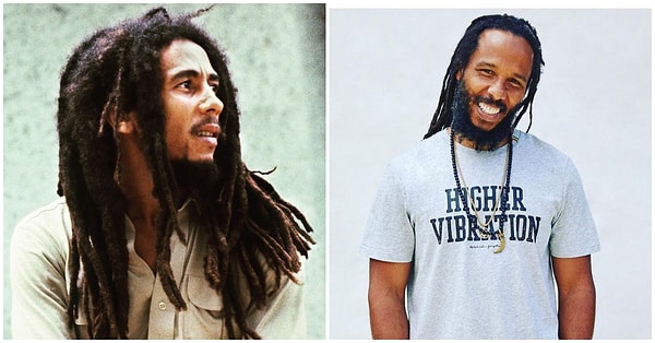 18. Bob Marley ve kopyası oğlu Ziggy Marley.