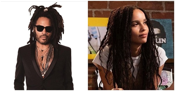 25. Şarkıcı Lenny Kravitz ve oyuncu kızı Zoë Kravitz.