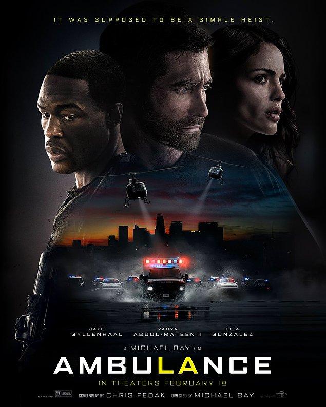 7. Michael Bay’ın yönetmenliğini yaptığı ve başrolünde Jake Gyllenhaal’un yer aldığı Ambulance filminden poster yayımlandı.