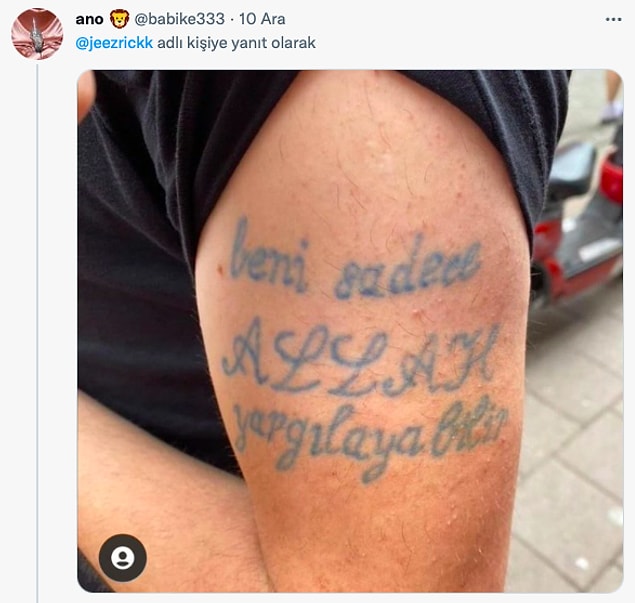 11. Bu dövme kazınmış gibi değil mi?