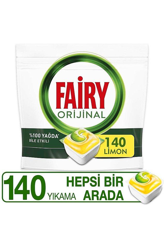 8. Fairy Orijinal bulaşık deterjanı tableti