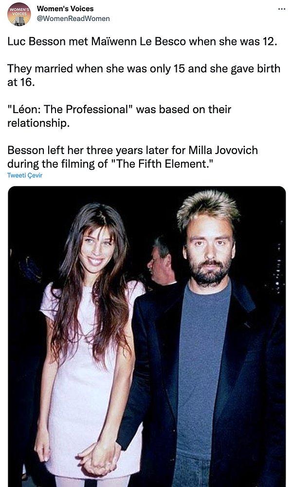 "Luc Besson, Maïwenn Le Besco ile tanıştığı zaman Le Besco 12 yaşındaydı. 15 yaşındayken evlendiler ve Le Besco 16 yaşında çocuk sahibi oldu. 'Léon: The Professional' ise onların ilişkisine dayanıyor. Besson 3 yıl sonra, 'The Fifth Element'in çekimleri sırasında Milla Jovovich için Le Besco'yu terk etti."