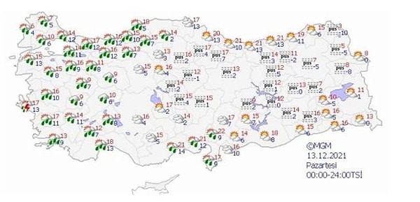 Hafta İçi Sağanak Yağış ve Yer Yer Kar Yağışı Bekleniyor