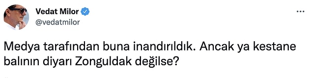 7. Zaten yeterince kafamız karışık, bir de bu zehirli oku atma lütfen Vedat Milor...