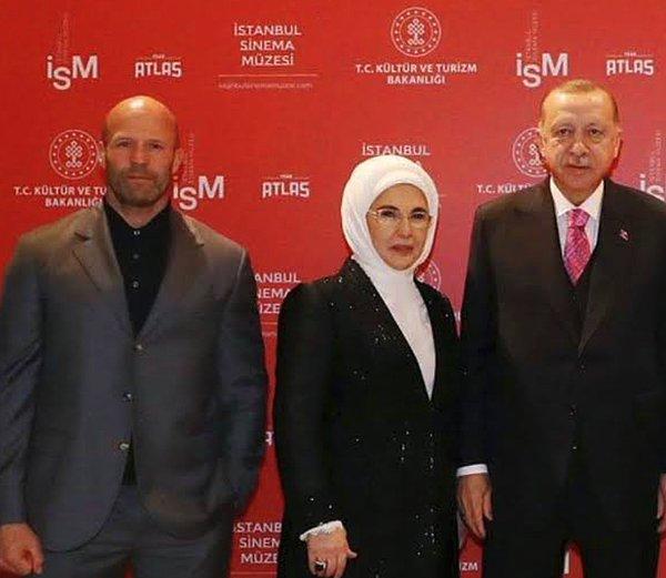 2. Jason Statham-Emine Erdoğan-Recep Tayyip Erdoğan