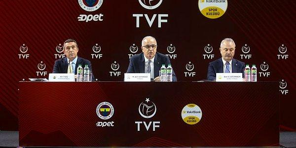 FIVB Dünya Kulüpler Şampiyonası öncesinde Fenerbahçe Başkanı Ali Koç, Türkiye Voleybol Federasyonu Başkanı Mehmet Akif Üstündağ ve Vakıfbank Spor Kulübü Başkanı Abdi Serdar Üstünsalih'in katılımıyla bir toplantı düzenlendi.